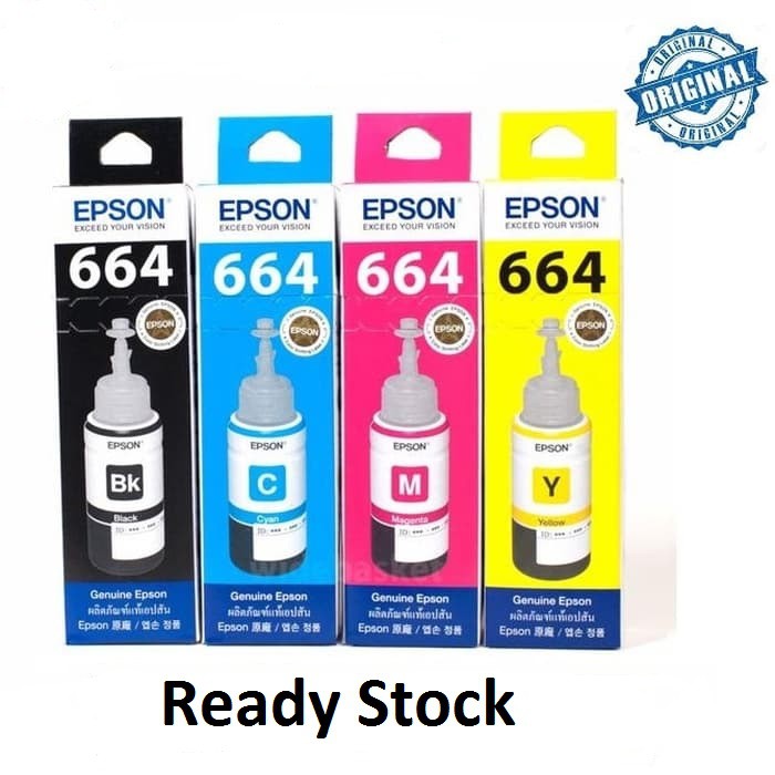 Tinta Refill Printer Epson 664 / Tinta Printer L100 L200 L110 L300 L350 L355 L1300 Original
