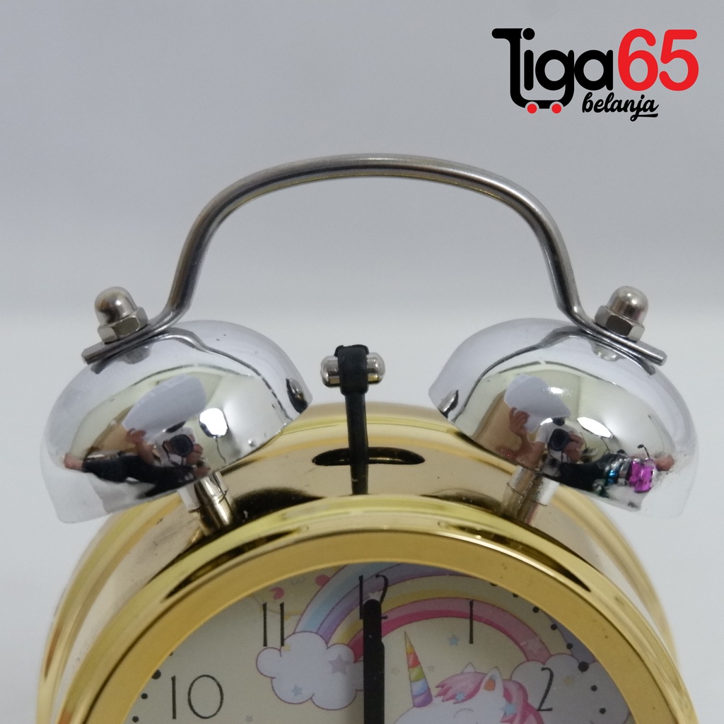 365 CLOCK KRING #41081 Jam Weker Beaker Alarm Analog Motif