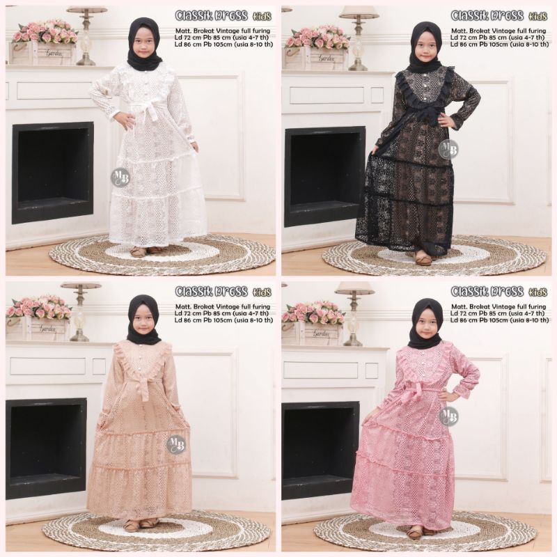 DRES ANAK CLASIK DRES MUSLIMAH ANAK