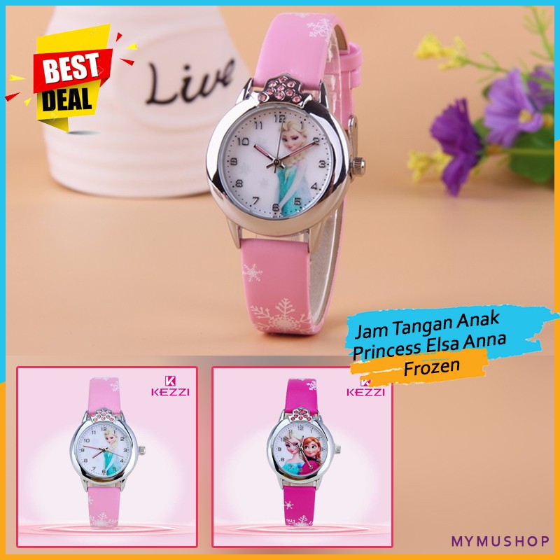 JAM TANGAN ANAK PEREMPUAN KARTUN JAM TANGAN ANAK FROZEN PRINCESS ELSA JAM ANALOG