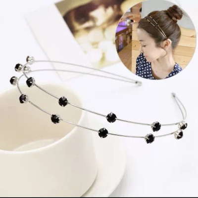 Dream Goddess Double Draining Rhinestone Thin Headband / Fashion Elegant Concise Generous Stone Headwear / Simple Personality Trend Beautiful Hair Accessories