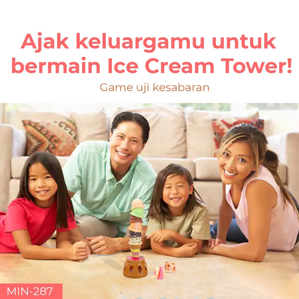 Mainan anak menumpuk ice cream ICE CREAM TOWER NEW