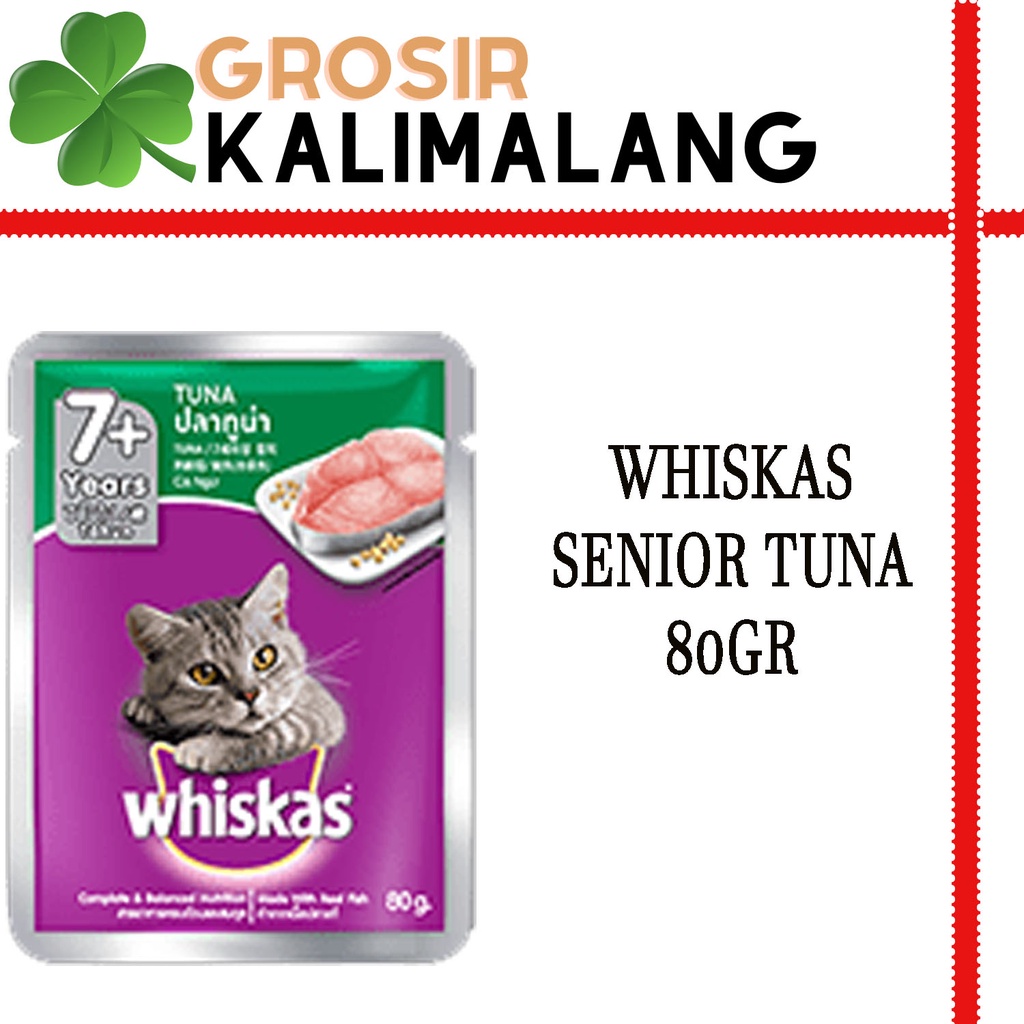 Whiskas Pouch Senior Tuna 80gr