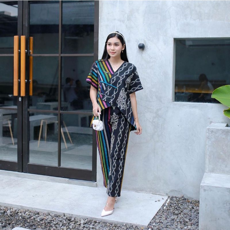 set wanita tenun terbaru - baju tenun wanita - atasan & bawahan tenun - outer tenun terbaru - set ba