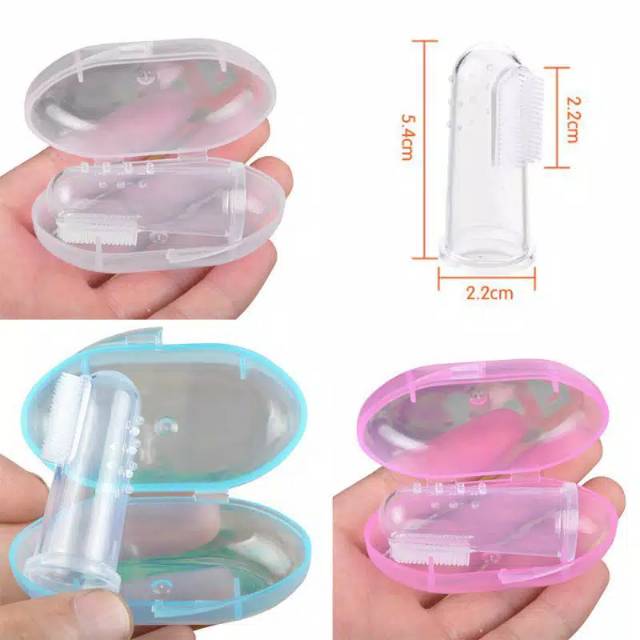 Sikat Gigi Baby newborn finger silicone (Aman dan nyaman)