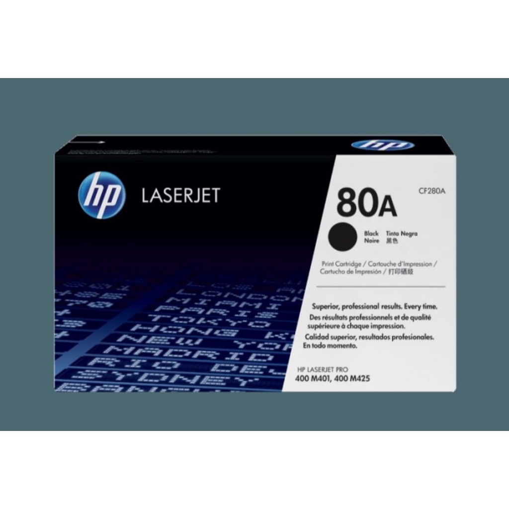 Hp tonner LaserJet 80A Black Cartridge Original (Cf280A)