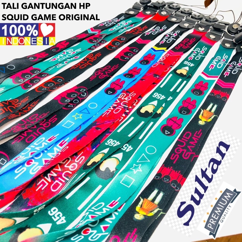 Ready Stok Tali Hp / Gantungan Hp Tali Panjang Model Terbaru Squid Game Bahan Jamin Bagus