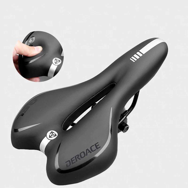 TaffSPORT Jok Sadel Sepeda Bike Saddle Silicone Gel Cushion Shock Absorbing - YP081 - Black