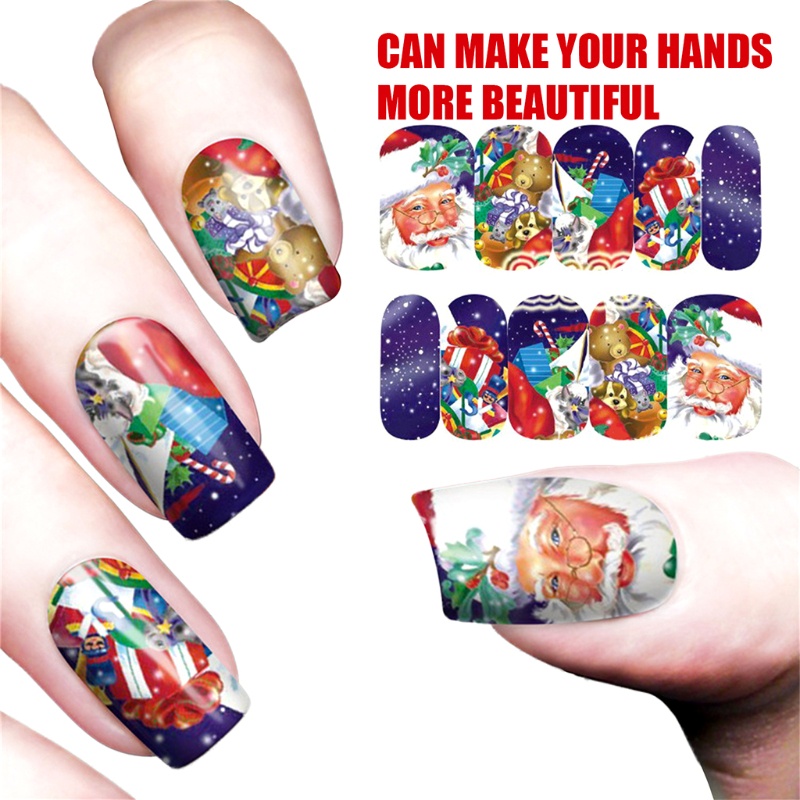 Zzz Stiker Kuku Motif Snowman Untuk Nail Art