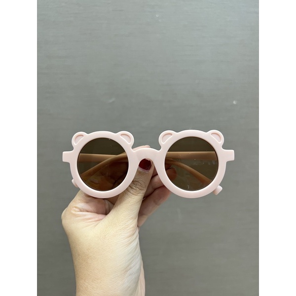 Kacamata anak/Kacamata Vintage 1-7 tahun-BEAR PINK