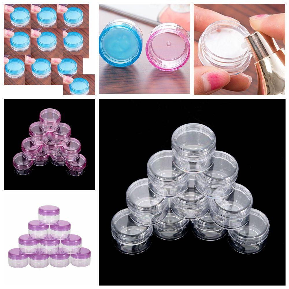 SUYO 10pcs Toples Krim Wajah Warna Warni Kotak Mini Lip Balm Pot Botol Kosmetik