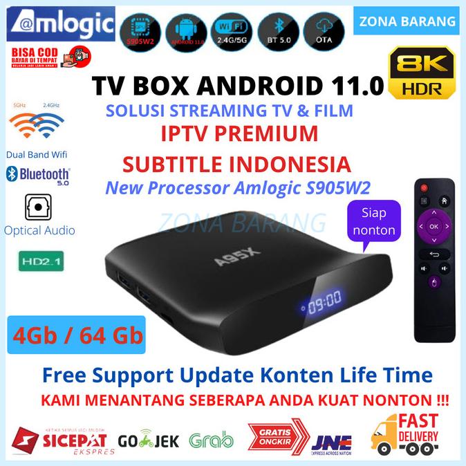 Full Apps Tanix TX6S 4Gb Ram + 64Gb Rom UHD 8K Android 10 Smart TV Box