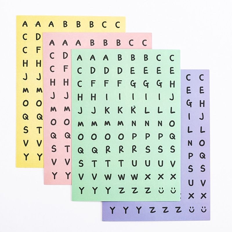 imoda 1Lembar Huruf Inggris Stiker Label Stiker Diary Scrapbooking Dekorasi