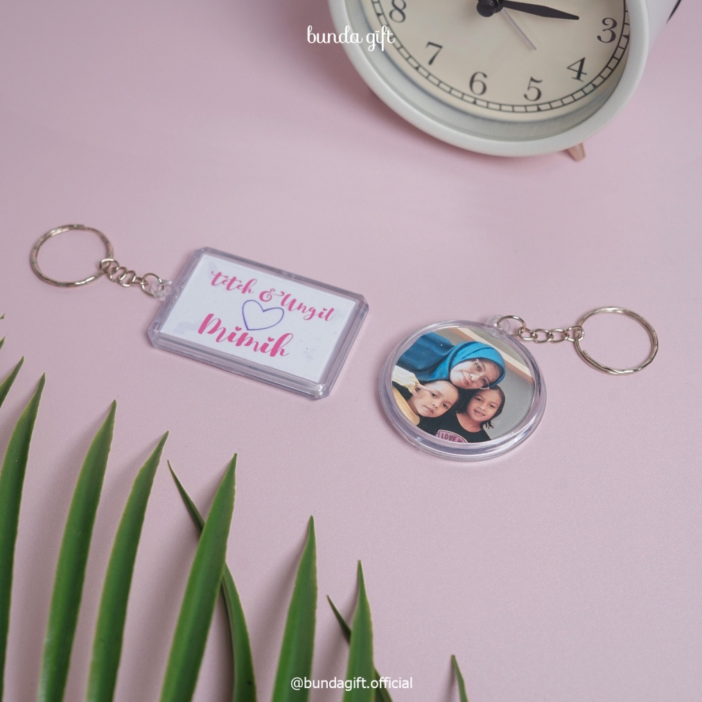 GANTUNGAN KUNCI KEYCHAIN CUSTOM FOTO GAMBAR TULISAN