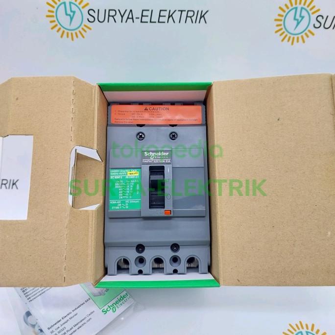 Mccb Schneider EZC100N EZC 100N 3P 63A 63 A Amper 3 Phase EasyPact