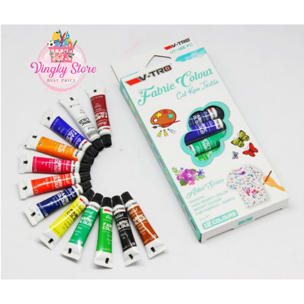 

Cat Kain / Cat Fabric Vitro 12 warna 6ml