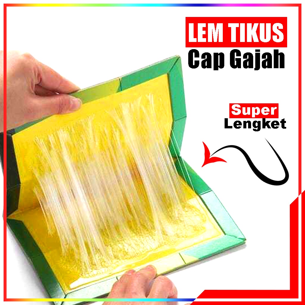 Lem Tikus Papan Cap Gajah Original / Perangkap Tikus Gajah Ampuh / Lem Tikus Super Lengket / Penghilang Tikus Di Rumah