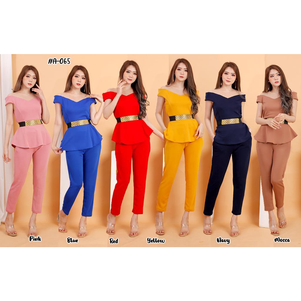 #fashion wanita # stelan wanita # stelan scuba import premium kombinasi tile free belt #fashion 2022 #065