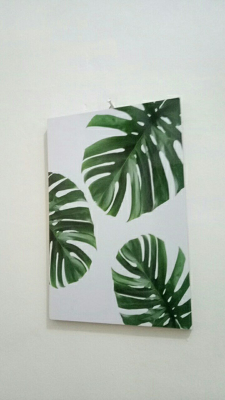 Fasahaya Hiasan Dinding Wall Decor Poster Kayu Leaf Dekorasi Rumah Le 01