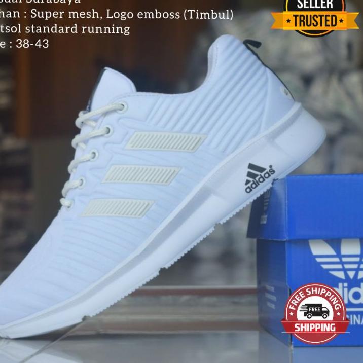 Recomended.. Sepatu Adidas NBA Full Putih. Sepatu Adidas Pria Wanita Putih Full. Adidas Putih Polos