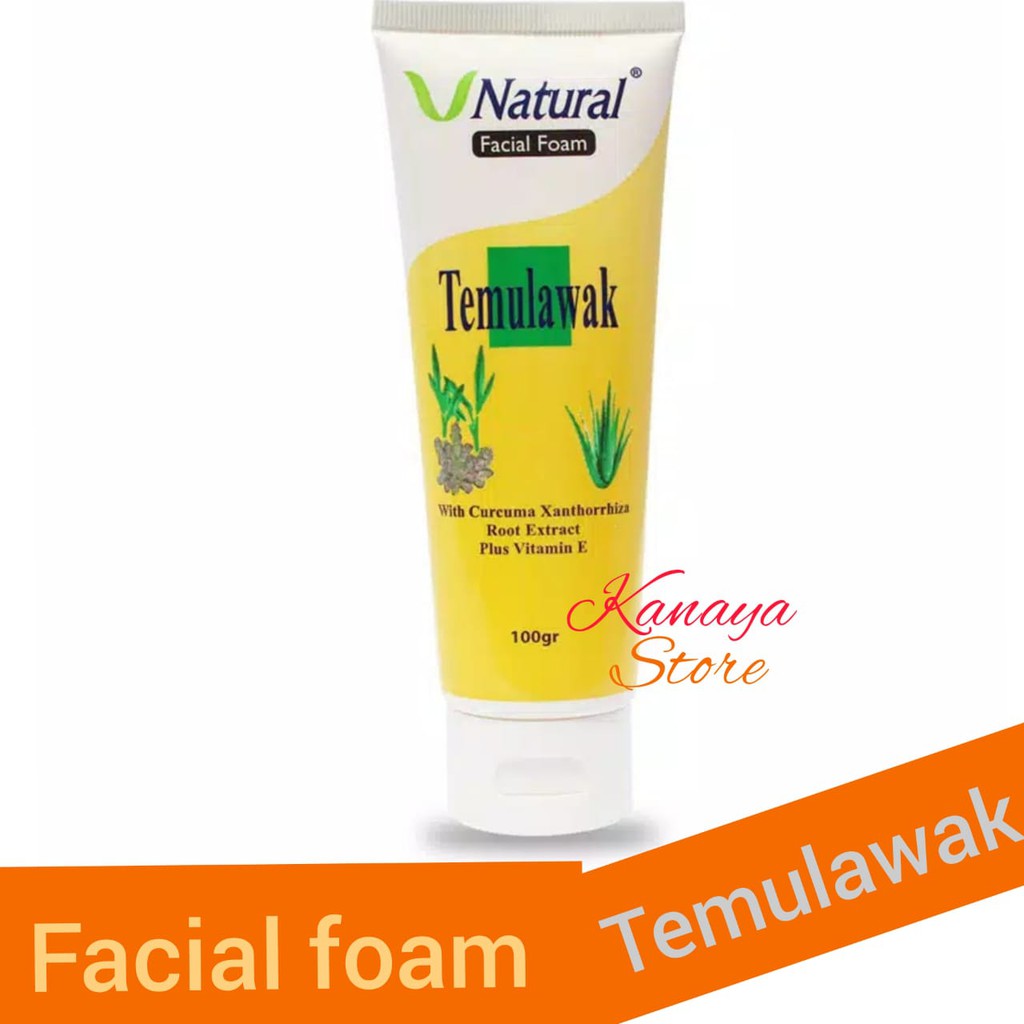 Facial Foam Temulawak V natural 100ml Ori Bpom