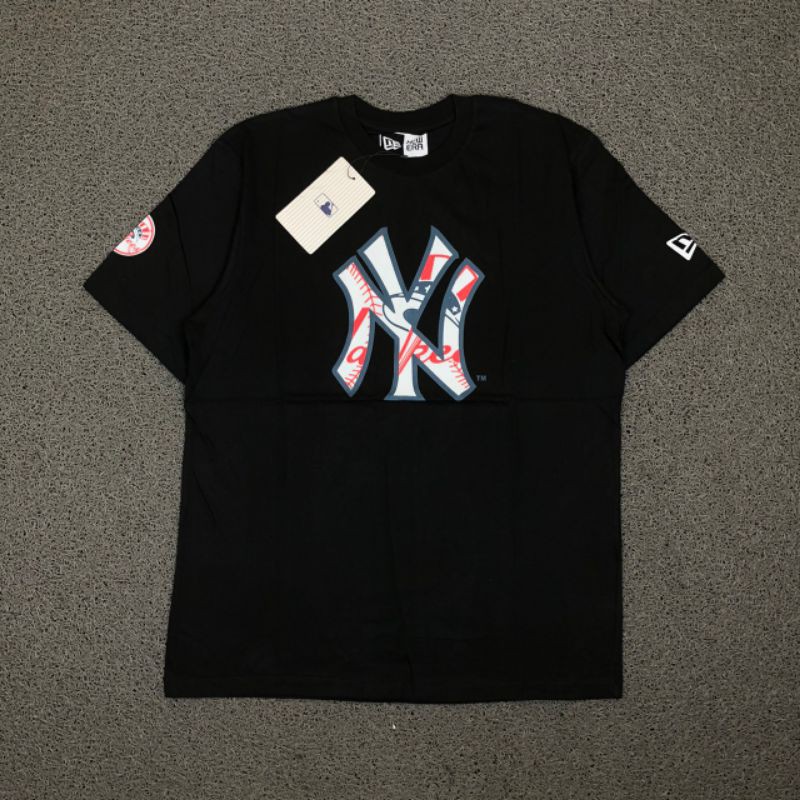 TSHIRT KAOS BAJU NEW ERA X YANKEES WHITE RED LOGO BEST SELLER