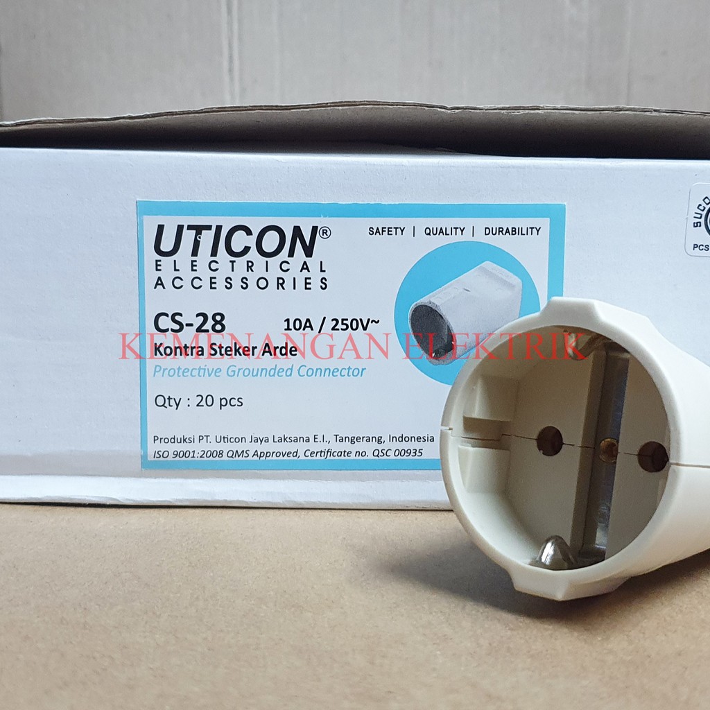 UTICON KONTRA STEKER ARDE CS-28 CONTRA / COLOKAN FEMALE / STOP KONTAK / COLOKAN LISTRIK