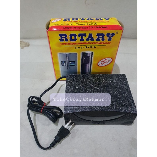 Automatic Timer Switch Rotary 2x1200w Pelindung Kulkas &amp; Dispenser Air