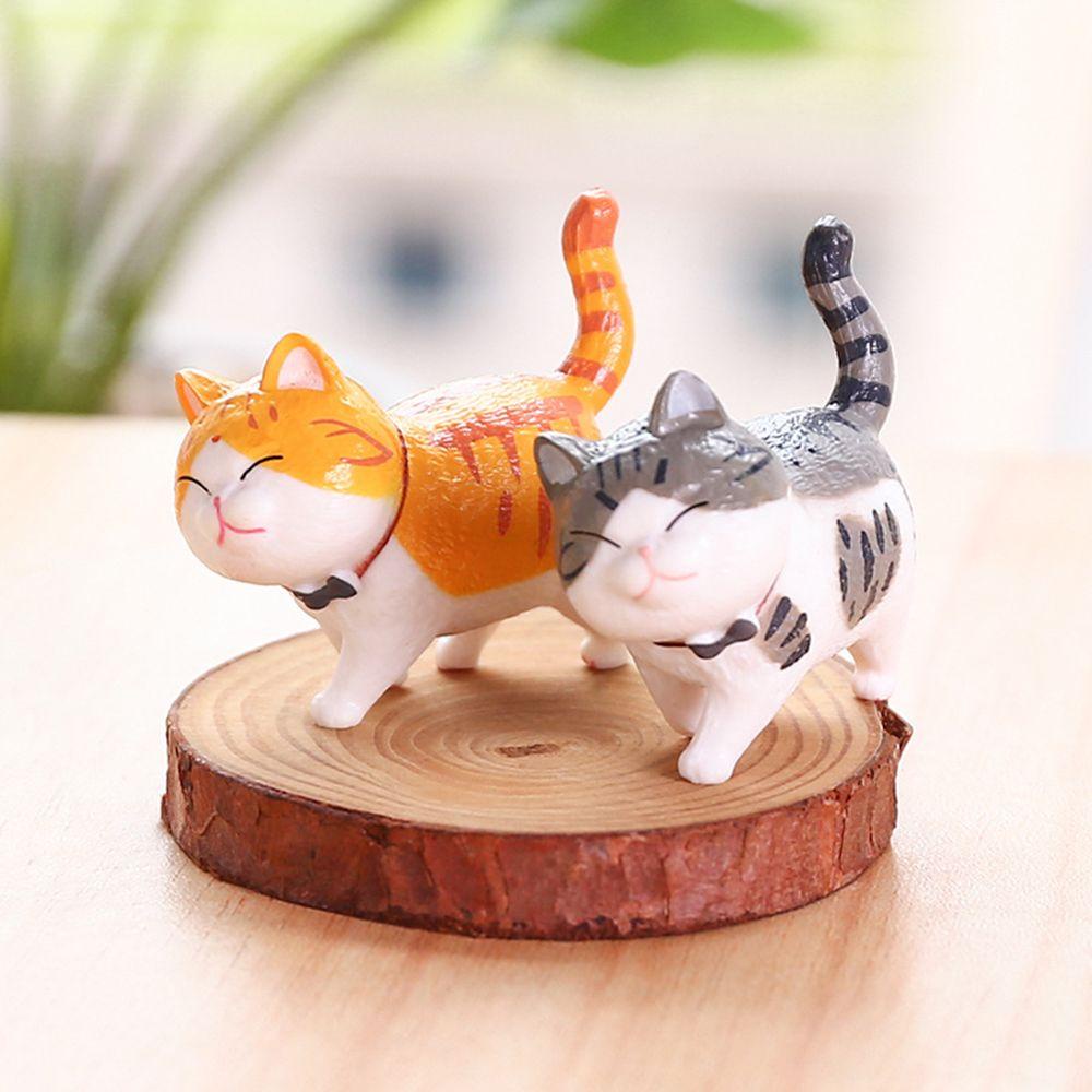 CHOOKYY Patung Kartun Kucing Desain Lucu Kreatif Dekorasi Rumah Boneka Dengan Ikatan Simpul