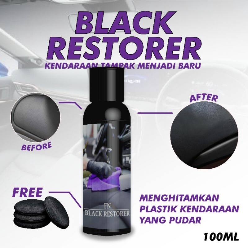 Penghitam Plastik Body Motor Mobil Dashboard Permanen 100Ml Black Trim Back To Black