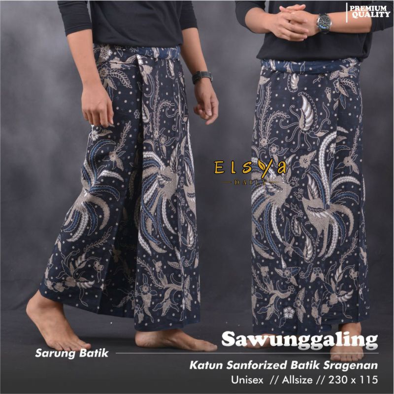 SARUNG BATIK BAHAN KATUN BATIK SANFORIZED SRAGENAN ALL SIZE UKURAN 230X115CM UNISEX/SARINGBATIK/SARU