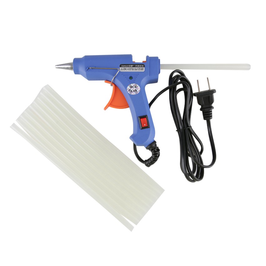 Fabric Hot Glue Gun - Lem Tembak Kain Bahan dengan 10 pcs Refill Lem