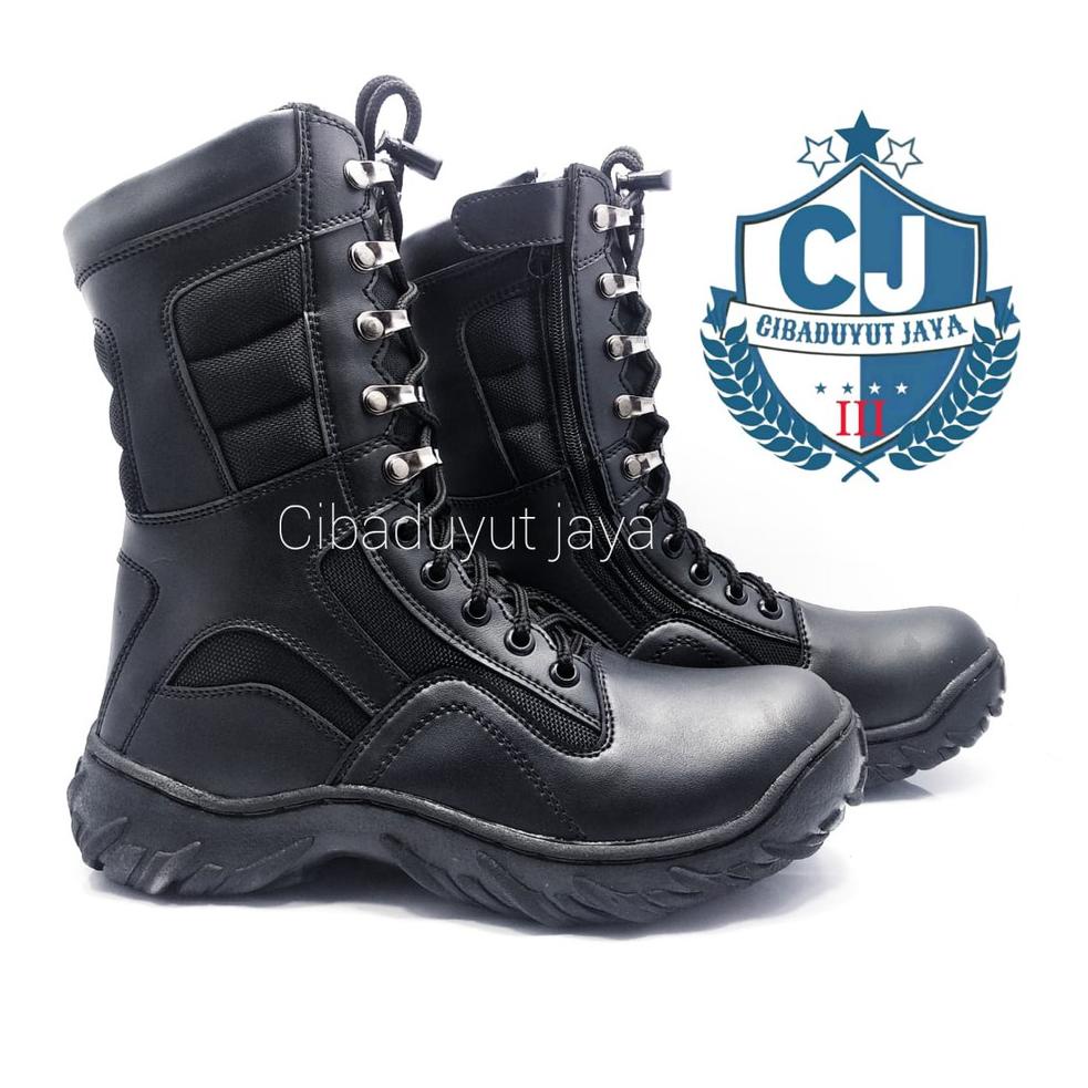 Ori (COD)SEPATU PDL PDH Hitam Boots Safety Kickers Pria Boot POLRI TNI Satpam Satpol PP Touring Trac