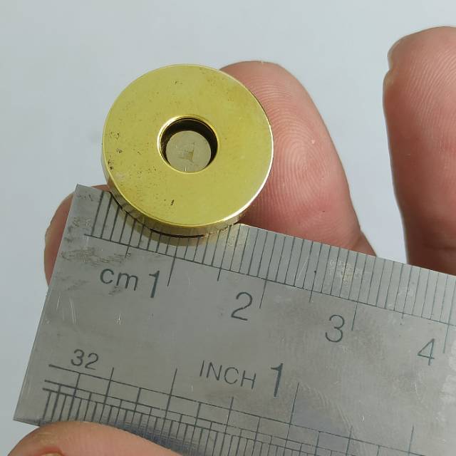 Kancing Magnet besar 1.8mm warna gold per biji