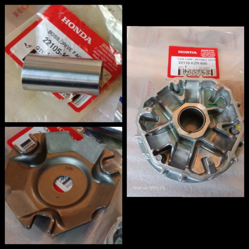 ASLI AHM paket face comp boss drive plat cover roller vario 125 old/rumah roler plat rumah roler bos