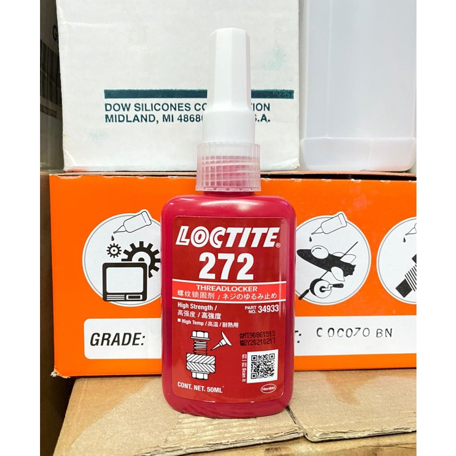 Loctite 272 Threadlocker High Strength - 50ml