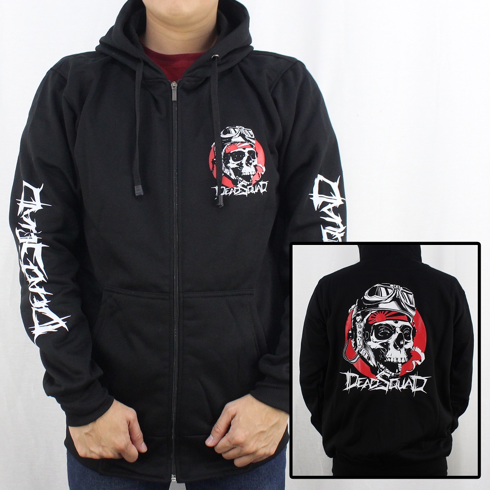 JAKET HOODIE MUSIK DEADSQUAD 05 M L XL XXL - JAKET DEADSQUAD HEAVY METAL - JAKET UNDERGROUND DEADSQUAD