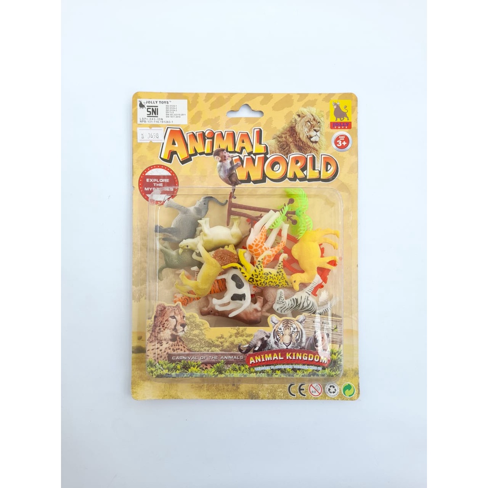 HEWAN KARET / ANIMAL WORLD SET 12 PCS - 2006A