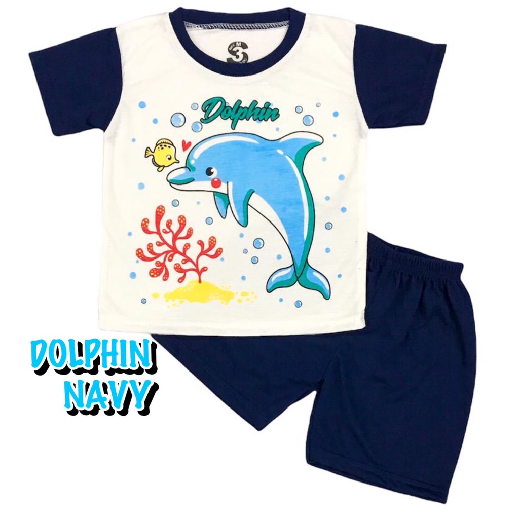 (1 KG MUAT 9 STEL) BAJU SETELAN SANTAI PENDEK ATASAN CELANA OBLONG ANAK LAKI-LAKI/COWOK BAHAN KAOS KATUN DOLPHIN/LUMBA