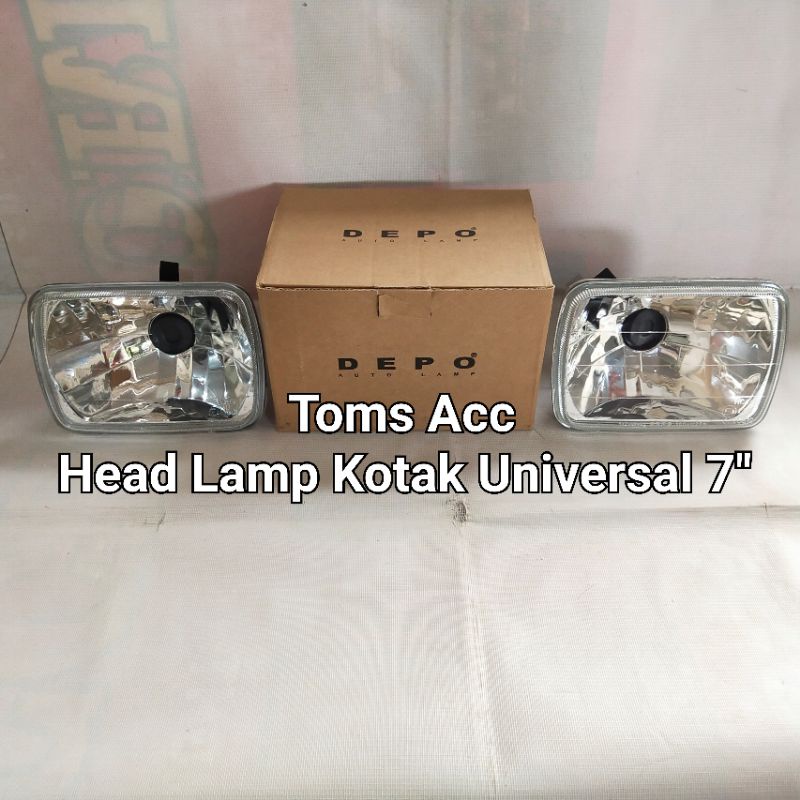 Head Lamp Kotak 7 Inch Kristal Lampu Depan Panther Taft Katana Carry Dyna Rino Old Luv KBD26 Corolla
