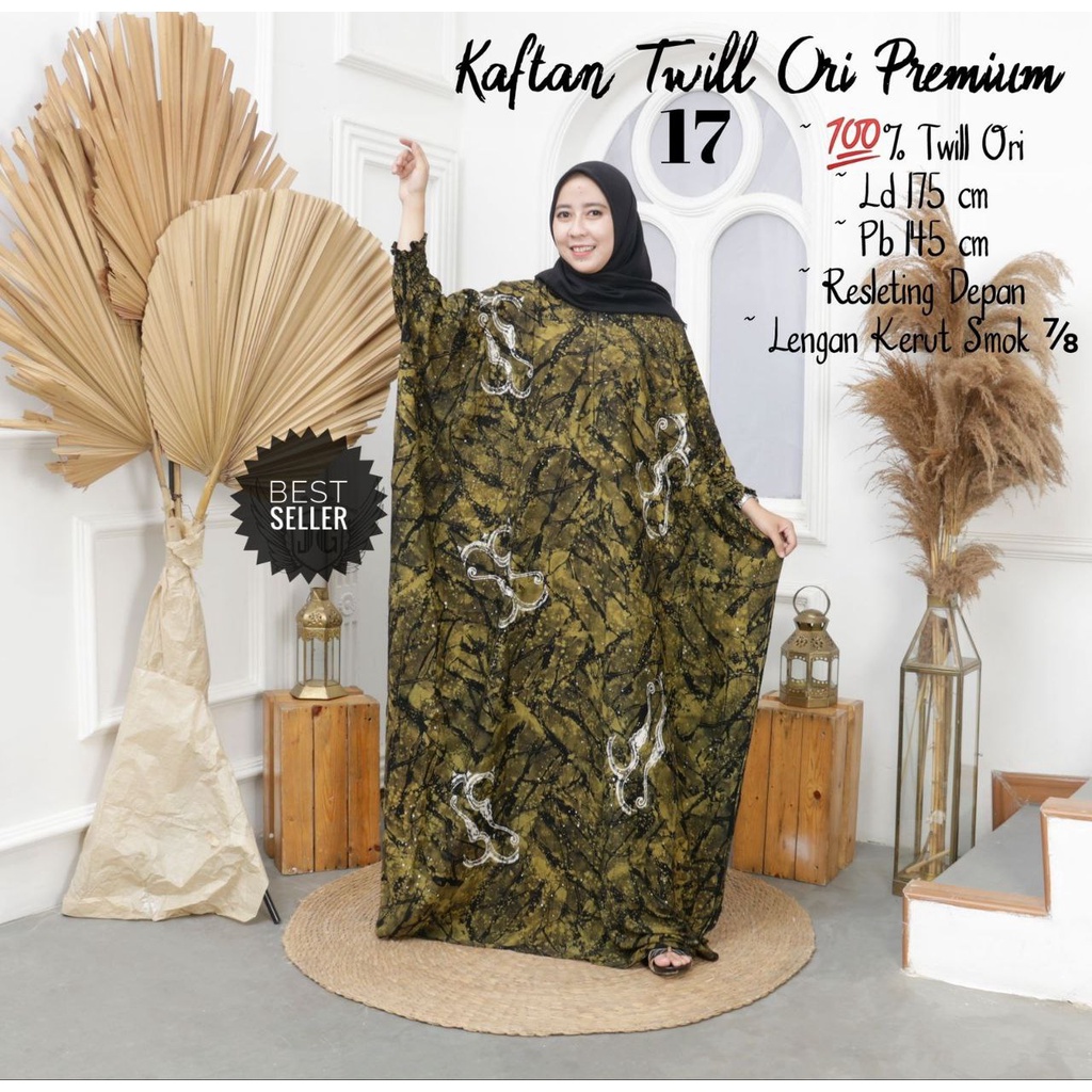 DASTER KAFTAN JUMBO LD 160 CM DASTER ARAB KELELAWAR LENGAN PANJANG PB 138 TIEDYE CAP BUSUI-5 kaftan TWILL
