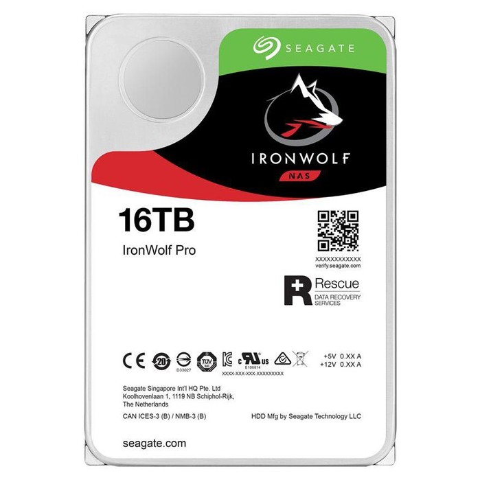 SEAGATE IronWolf Pro 16TB ST16000NE000 3.5&quot; 7200RPM 256MB SATA HDD