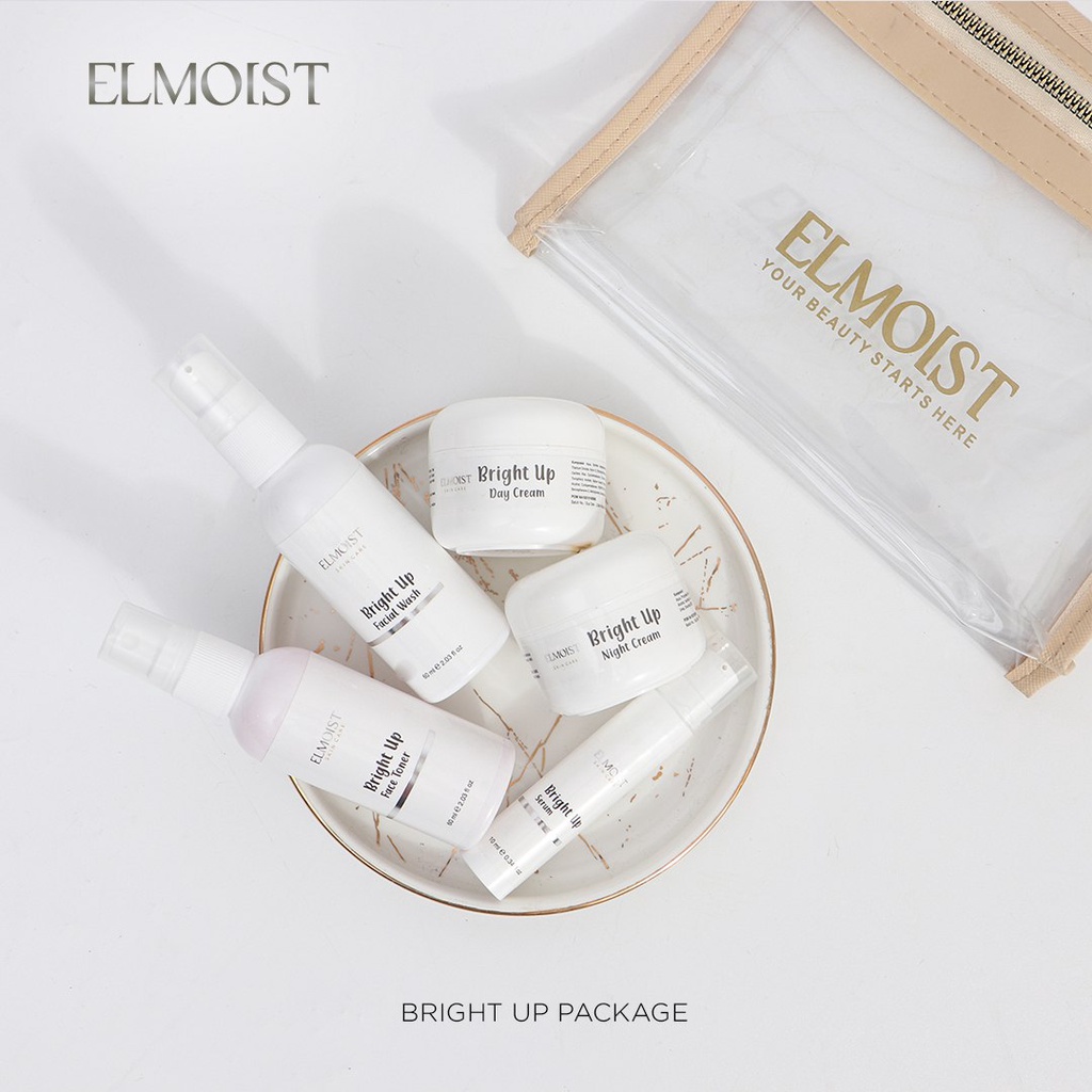 Elmoist  - Paket Bright Up | Paket Skincare Untuk Wajah Kusam,Flek,Berminyak