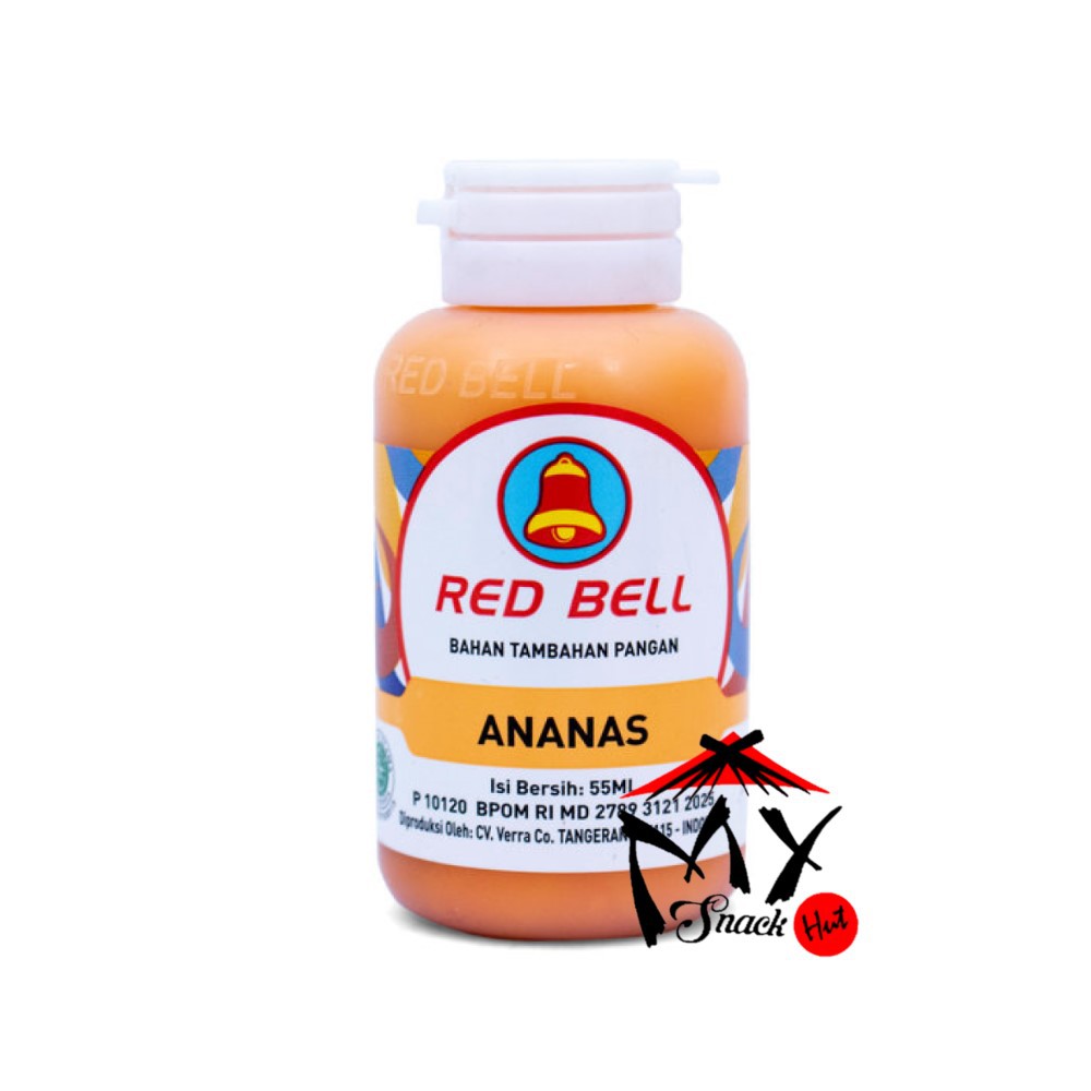 RED BELL PASTA ANANAS 55ML - RED BEL PERISA SIRUP NANAS NENAS REDBEL KUE PERASA ES BUAH SEGAR HALAL