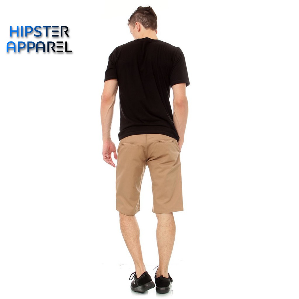  HIPSTER  celana  chino PENDEK pria warna mocca Shopee 