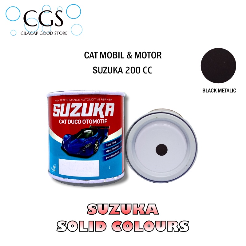 Cat Suzuka BLACK METALLIC S033 200cc - cat hitam metalik - cat motor hitam metalik - cat mobil hitam