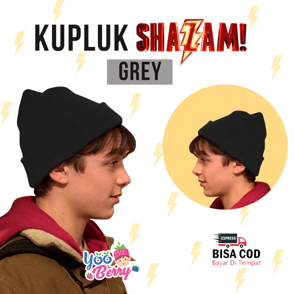 Berry Mart Topi Kupluk Rajut Shazam Anak &amp; Dewasa Keren Berry Mart