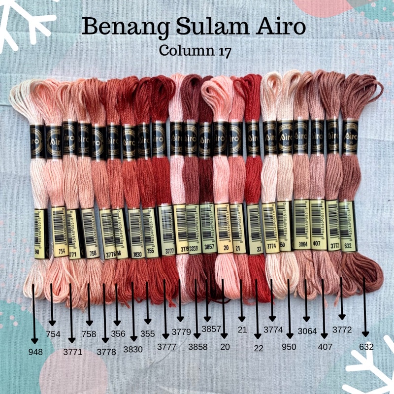 AIRO - Benang Sulam Airo (mirip DMC) Kolom 17