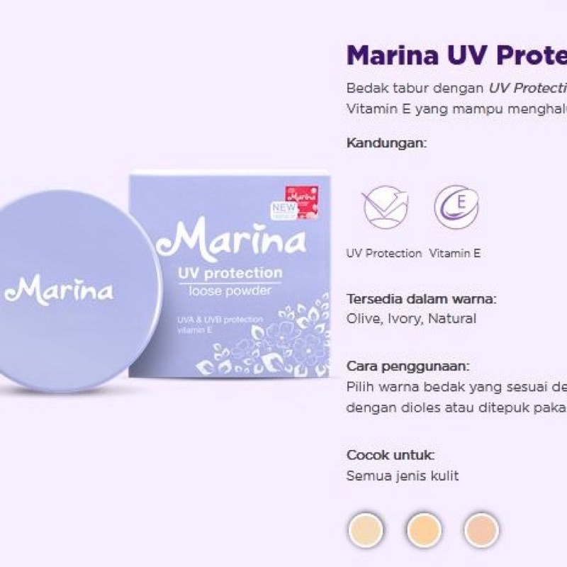 MARINA UV PROTECTION LOOSE POWDER - BEDAK TABUR