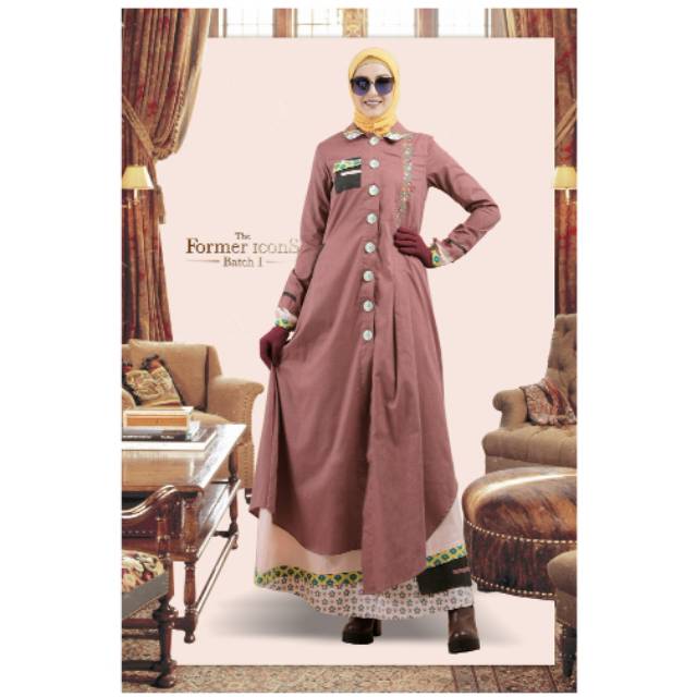 GAMIS TUNEECA TE-0119002 BAJU BUTIK BRANDED /GAMIS MUSLIMAH EKSLUSIF PREMIUM KEKINIAN MEWAH CANTIK O